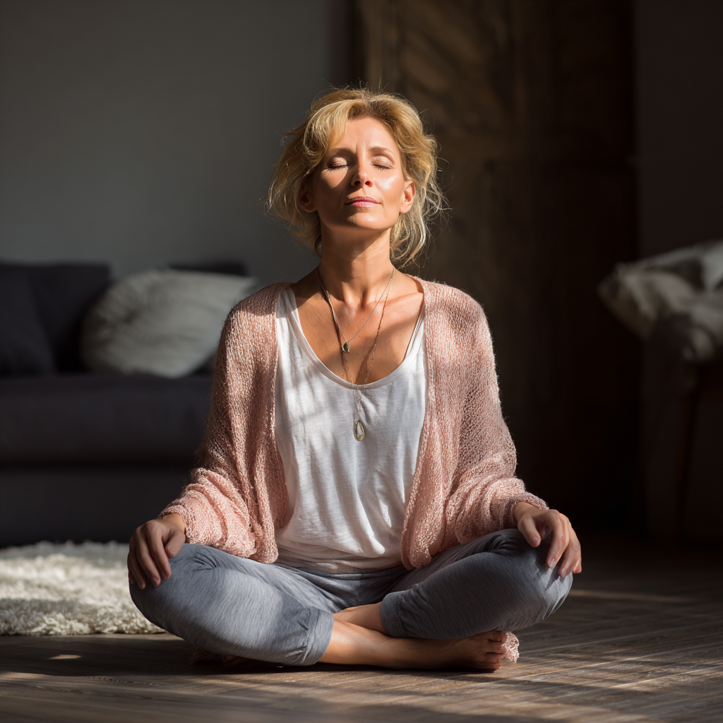 Elderly Ukrainian couple doing gentle partner yoga stretches outdoors, showing improved flexibility and joint mobility